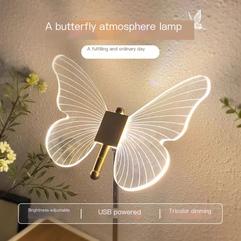 USB LED Crystal Night Light for Bedroom Decor