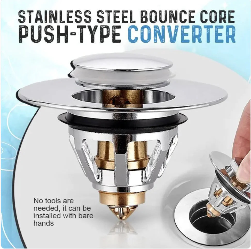 Stainless Steel Pop-Up Drain Hair Stopper