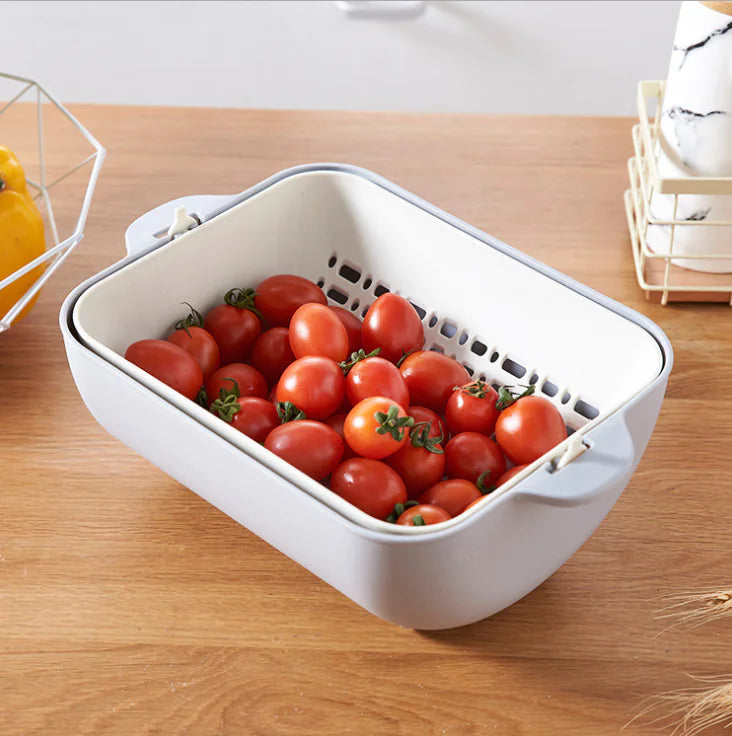 Drain Basket and Vegetable Washing Bowl