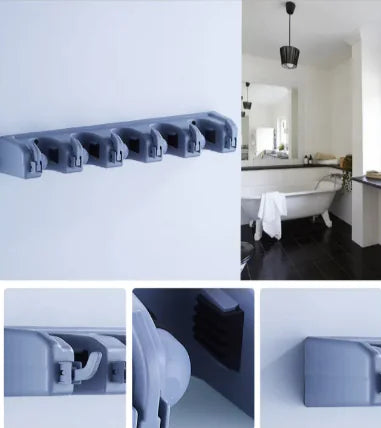 Mop & Broom Wall Holder Organizer