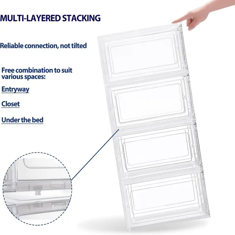 Stackable Shoe Storage Boxes