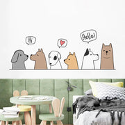 Cute Puppies Wall Stickers for Kids' Room Decoration
