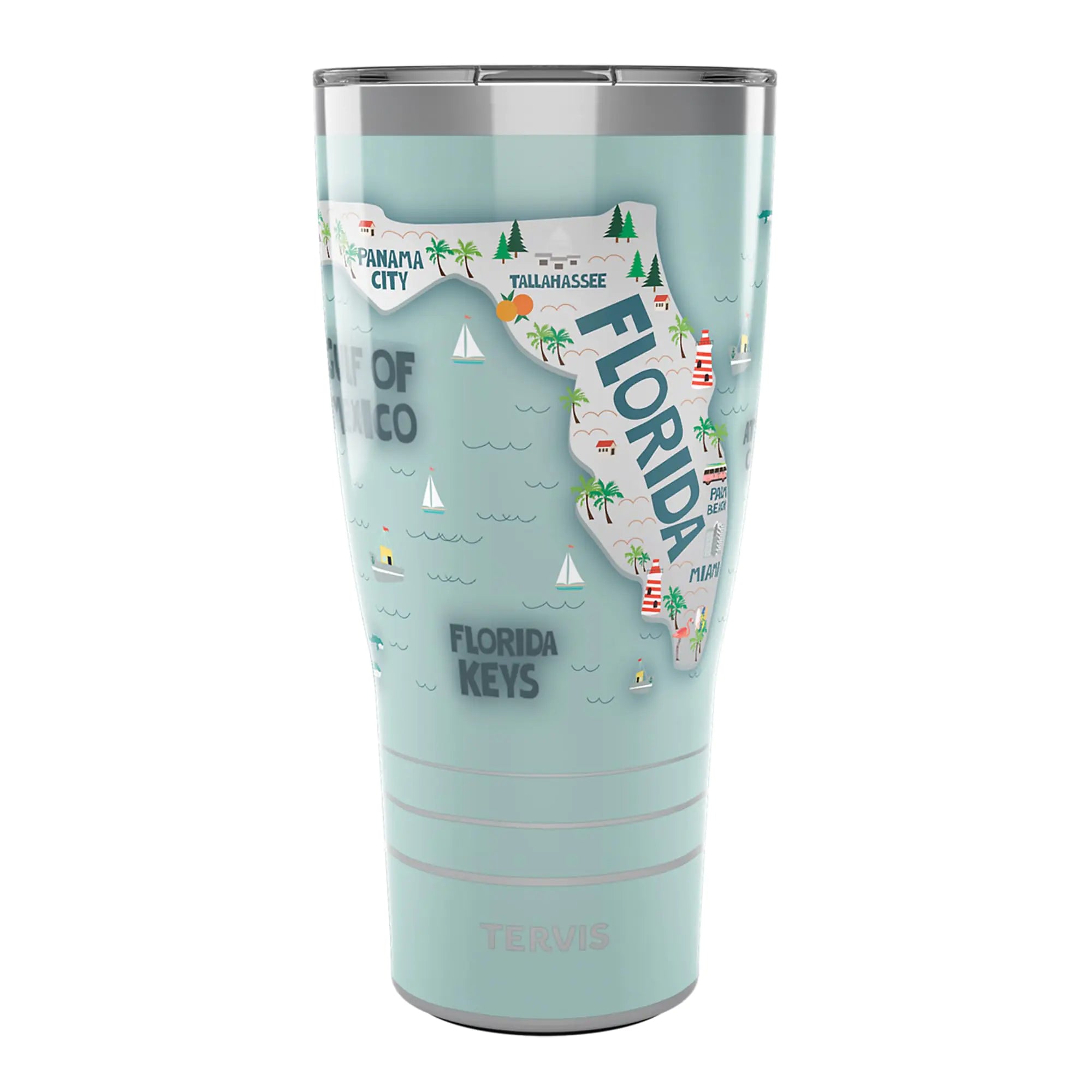 Tervis Traveler Vintage Florida Fun Map Triple Walled Insulated Tumbler Travel Cup