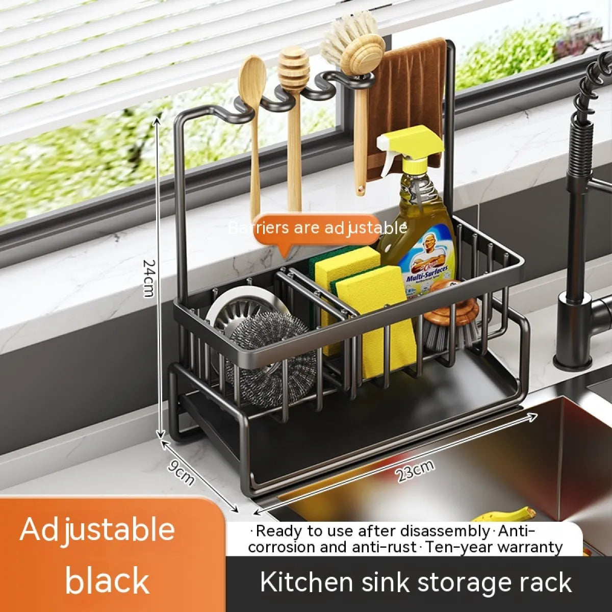 Under Sink Storage Organizer Rack