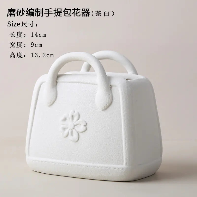 Nordic Morandi Creative Ceramic Handbag Vase