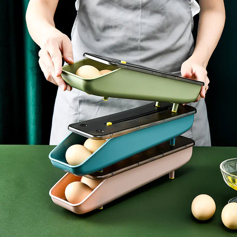 Rolling Egg Storage Box for Fridge