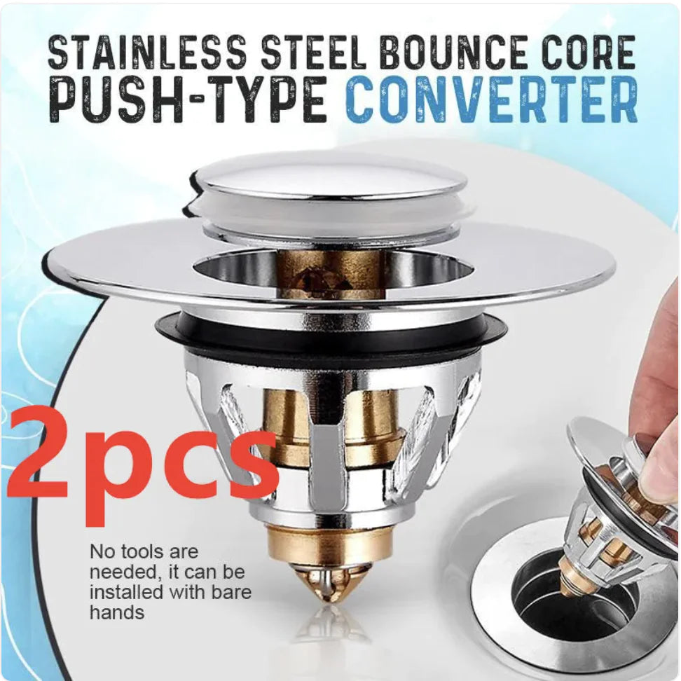 Stainless Steel Pop-Up Drain Hair Stopper