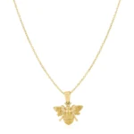 14K Yellow Gold Bee Necklace