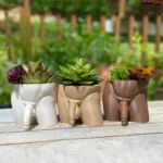 Man Body Art Flower Vase Nordic White Human Trousers Pot Creative Figureins Home Garden Terrace Crafts Flowerpot Ornament Decor