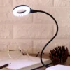 USB Gadgets Ring LED Light USB Table Desk Lamp 5V Bright Bulb Flexible Gooseneck Adjustable Angle Reading Camping Laptop Desktop